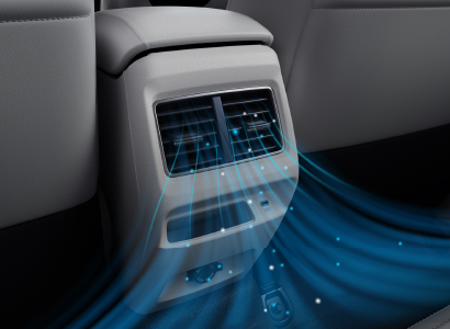 Aire acondicionado con salida de aire traseras